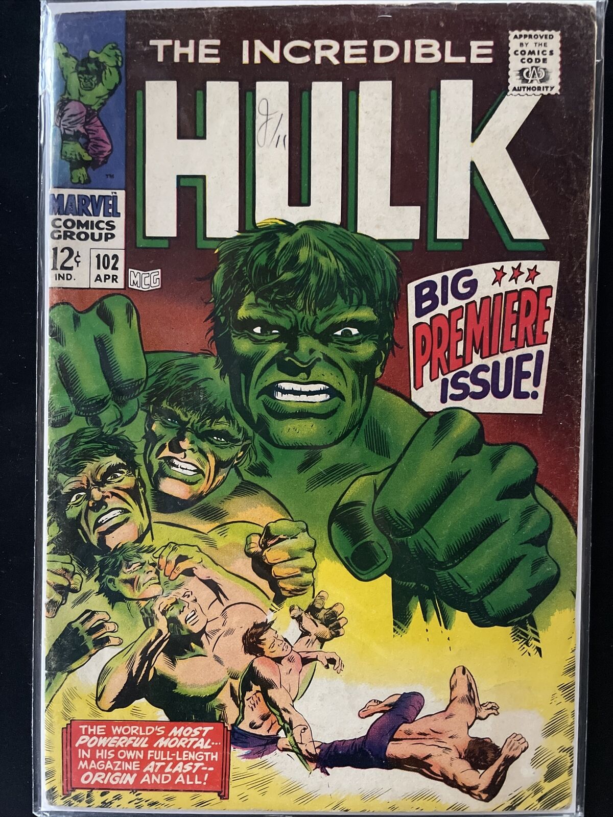 Incredible Hulk #102 (Marvel 1968) Big Premiere Issue