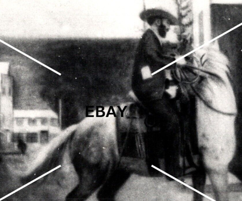 4 July 1898 RPPC Postcard Soapy Smith Horseback Skagway AK Kodak Dedman's BW