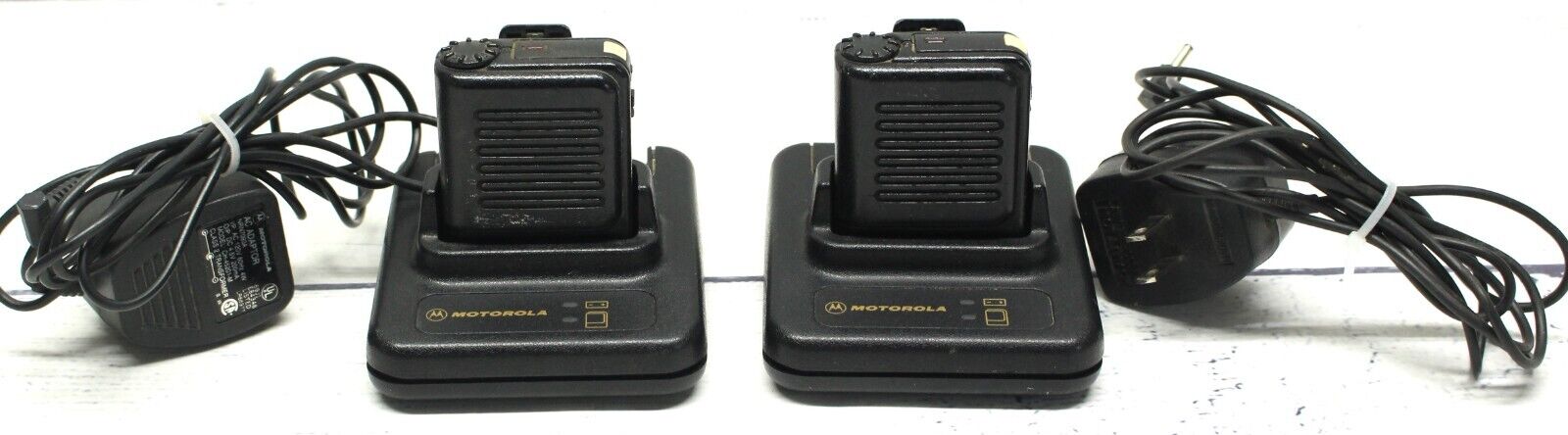 2 Vintage 80s  Fire EMT Basic and Paramedic Pager Motorola Keynote & Chargers