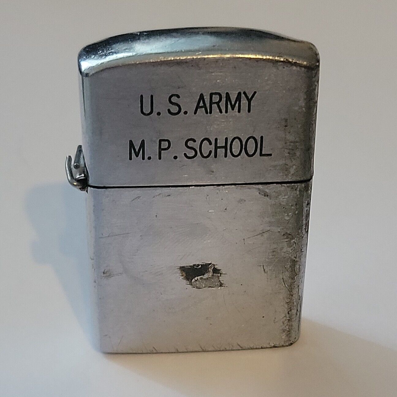 Vintage US Army MP School Lighter Denmarks New York 12 Japan Military Police