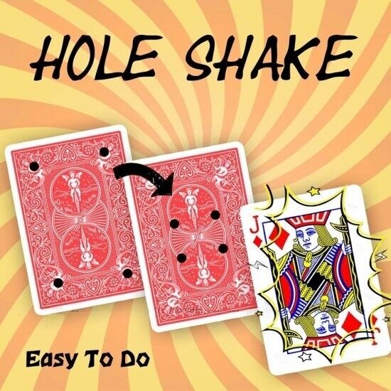 Hole Shake Matrix Art Gimmick Bicycle Poker Impossible Hollow Card Magic Trick
