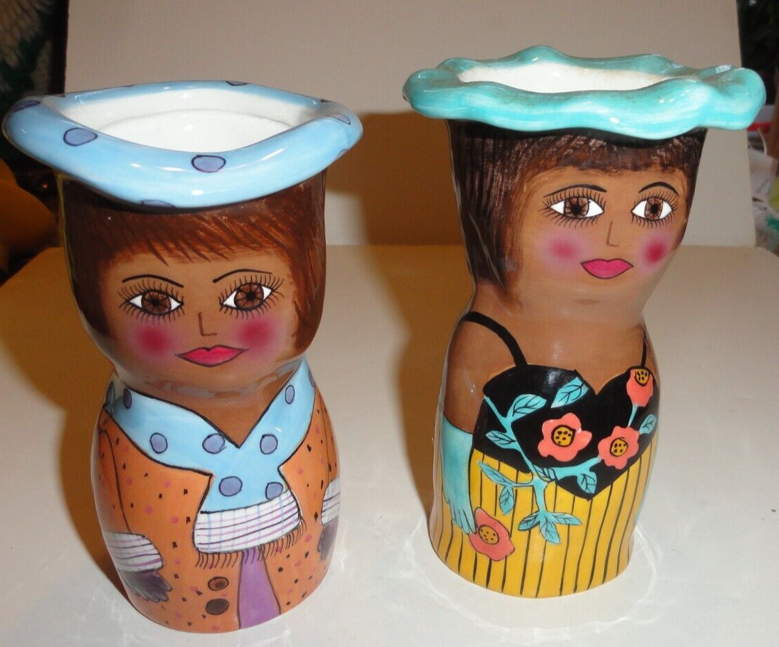 Susan Paley African American Lady Vase “Dottie” & Shirley