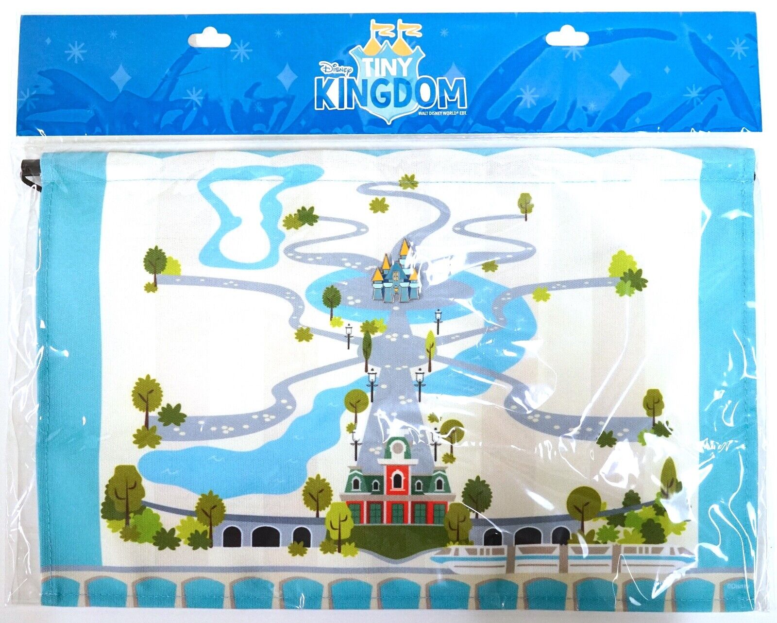 New Disney Parks 2019 Walt Disney World Tiny Kingdom Canvas Park Map & Pin