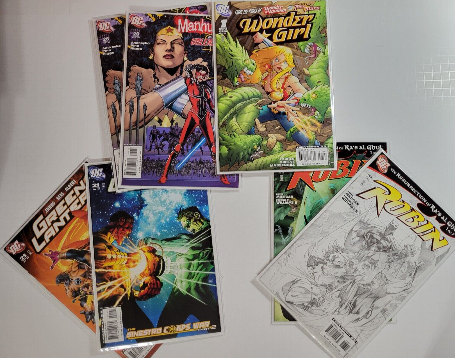 Green Lantern #21, Robin #168, Wondergirl #1, Manhunter #26 DC comics Lot of 7