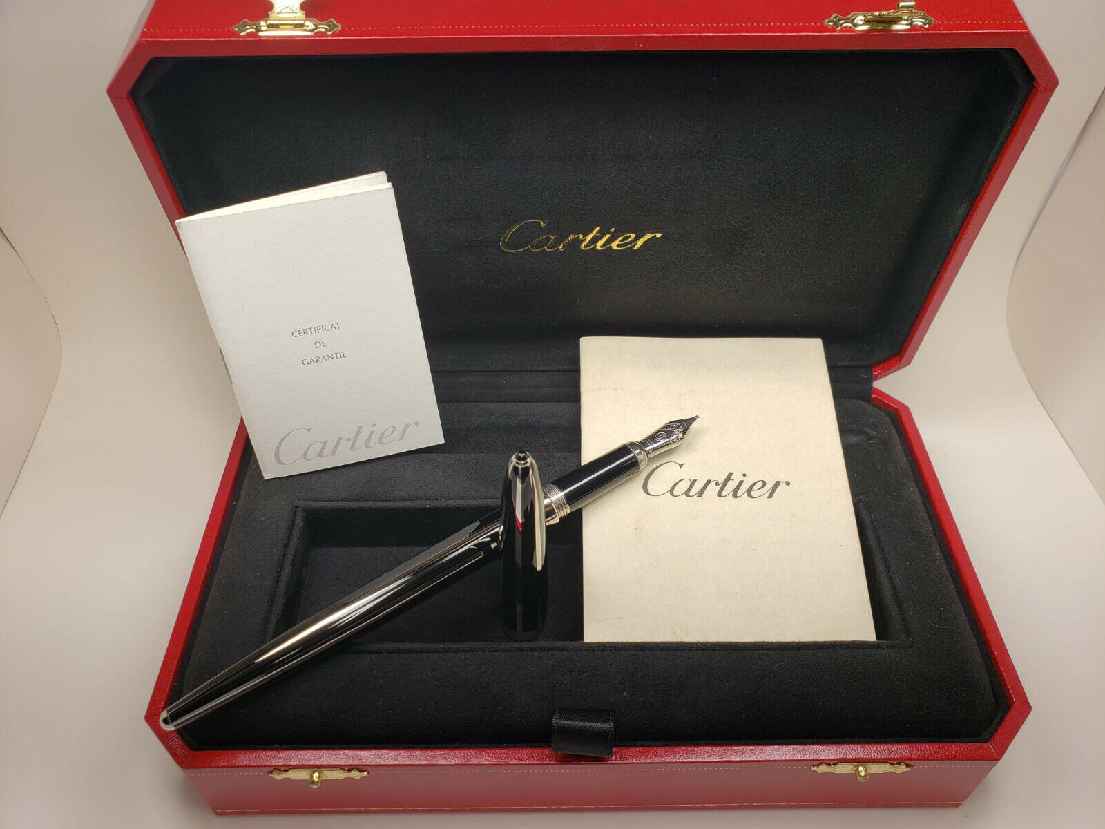 CARTIER CALLIGRAPHY LIMITED EDITION FOUNTAIN PEN 1.3 MM NIB - BOX & PAPERS