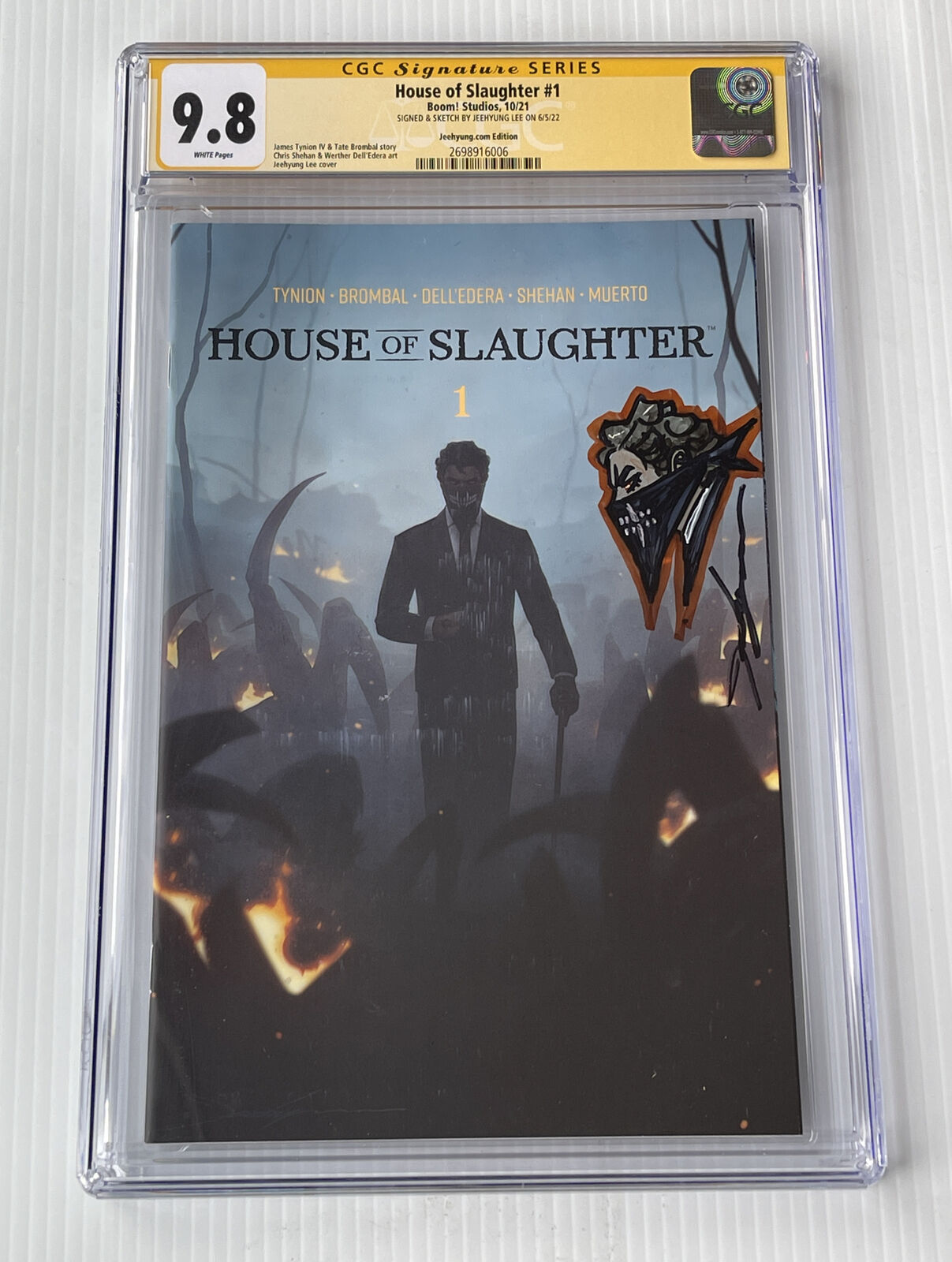 Jeehyung Lee Signed Sketch House Of Slaughter 1 Boom Studios Trade Comic CGC 9.8