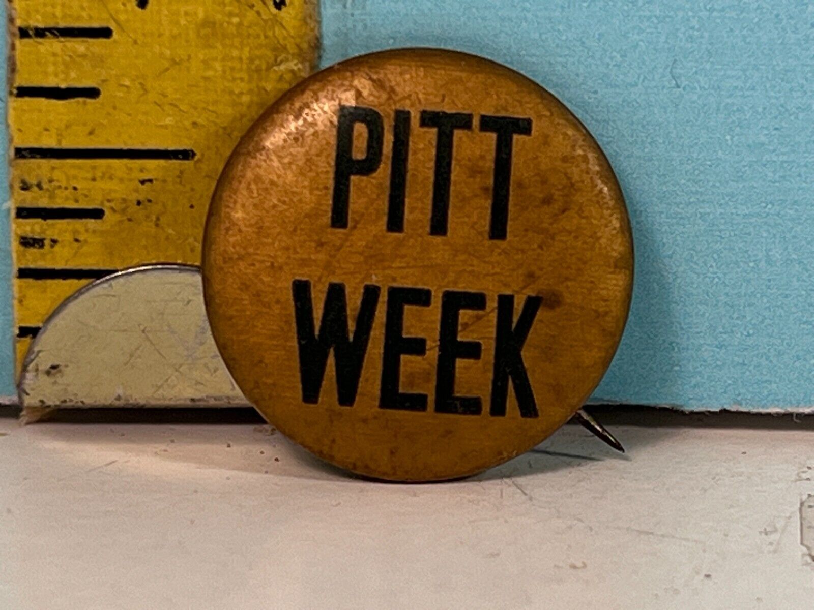 Vintage Pitt Week Pinback Button-Bastin Bros, NY