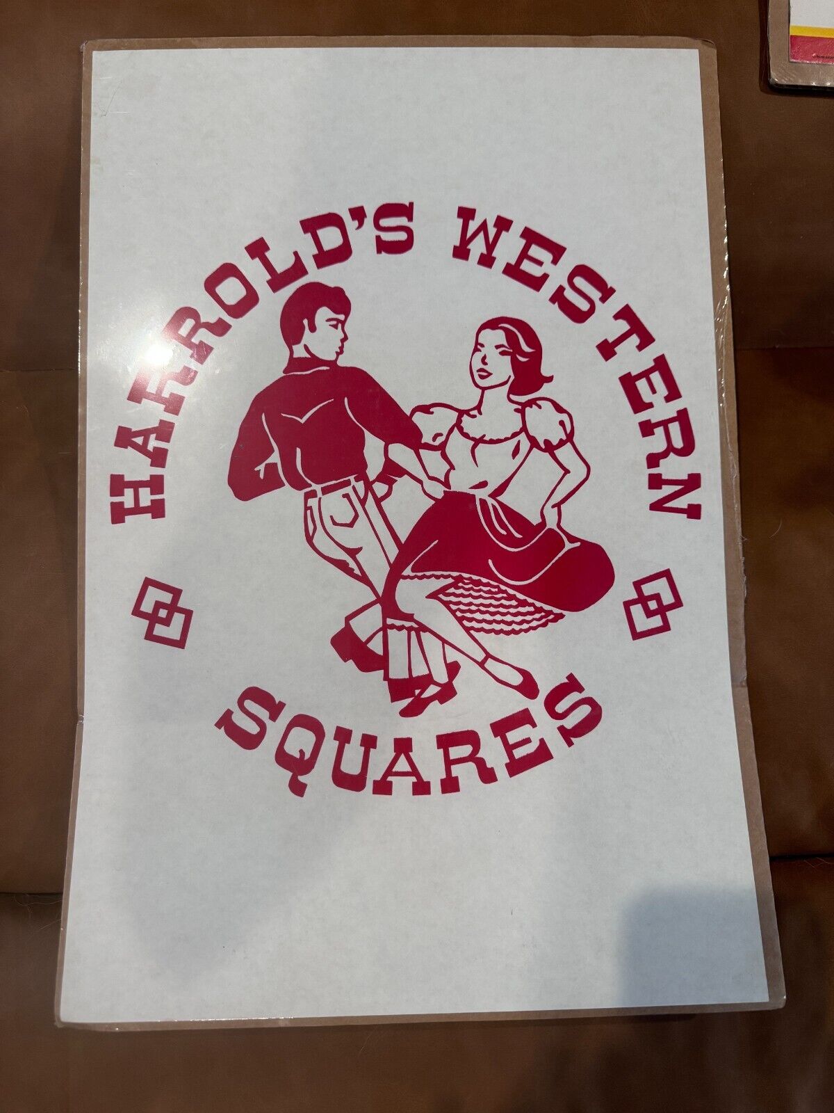 Vintage Harold\'s Western Squares Paper Advertisement Sign