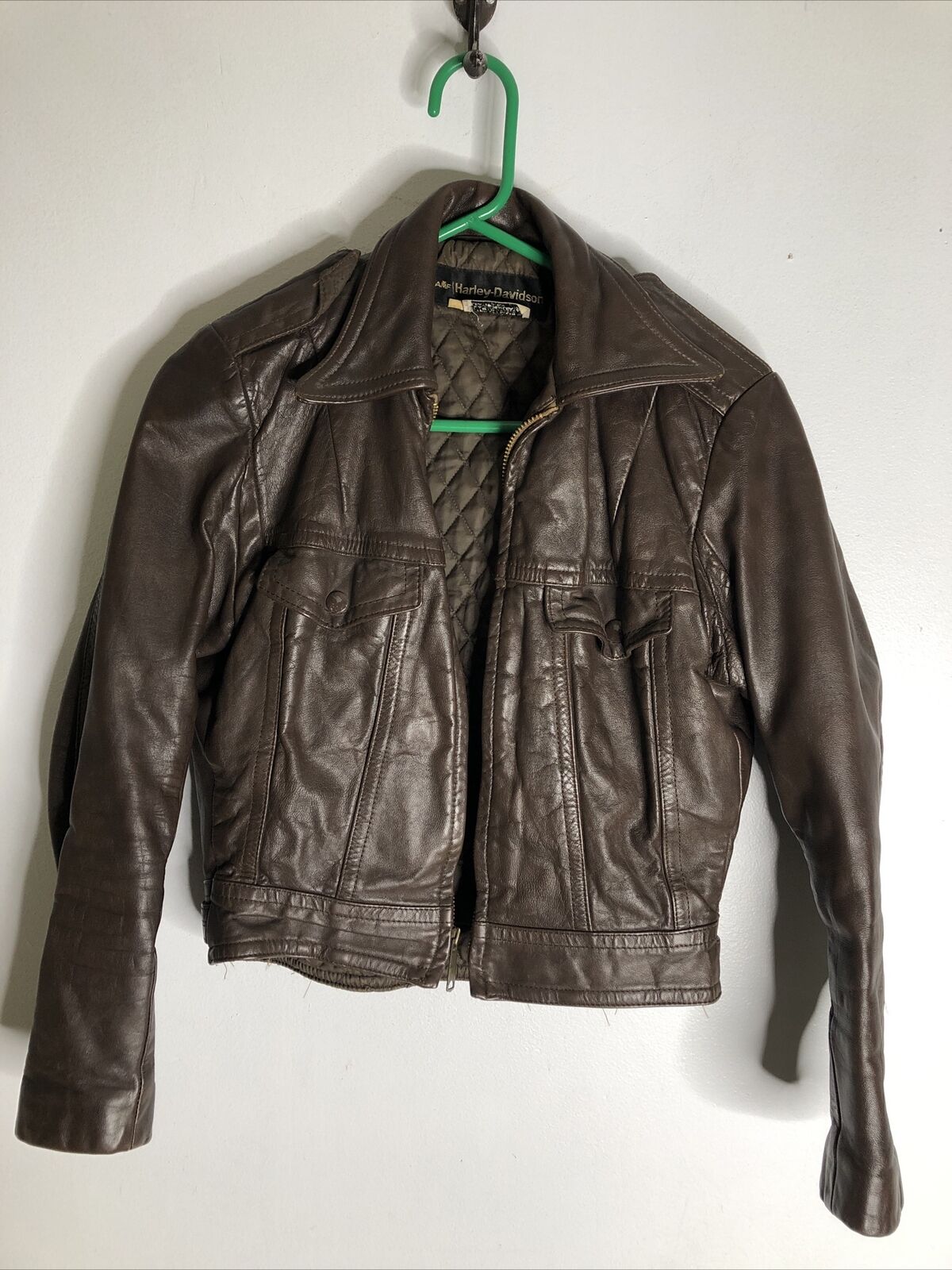 Vintage 1970s Harley Davidson Leather Jacket Amf 36