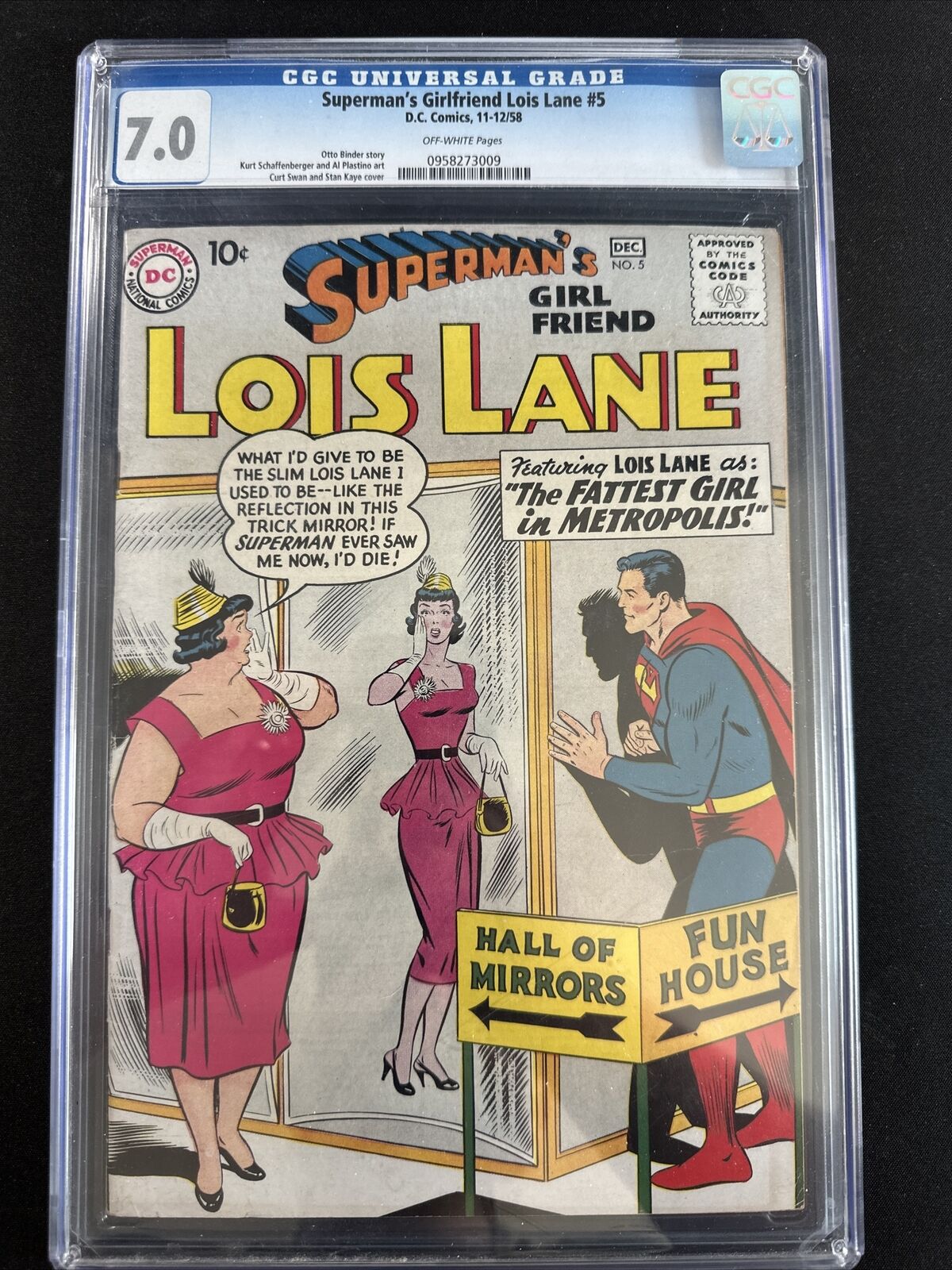 Superman's Girl Friend Lois Lane #5 CGC 7.0 Off White Old Case Silver Age 1958