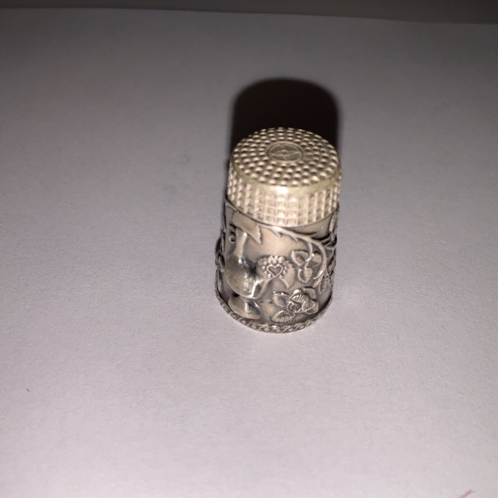 Vintage 925 Sterling Silver  Ornate Sewing Thimble Rare