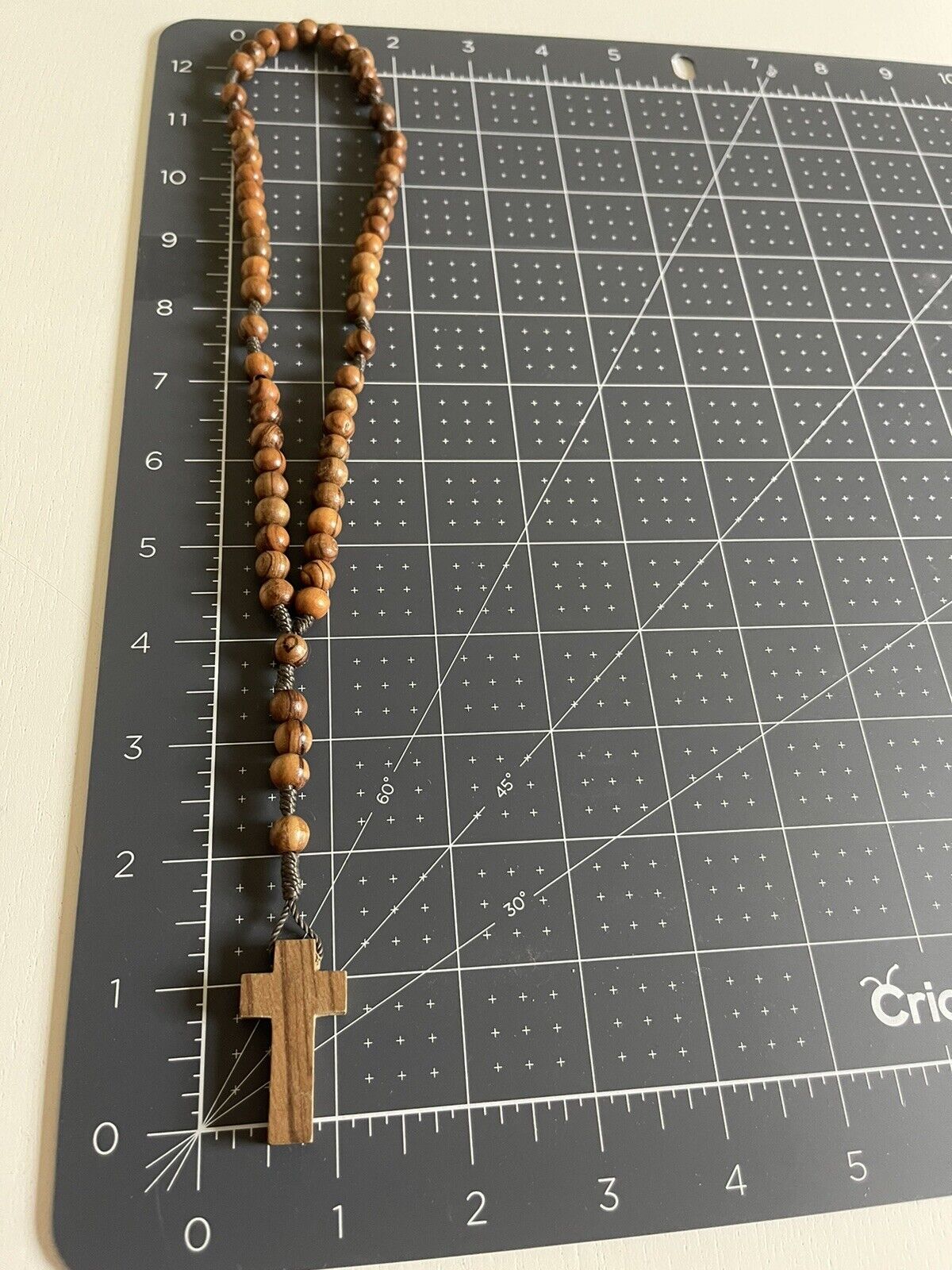 Small Olive Wood ROSARY Wooden Beads BETHLEHEM, Simple & Traditional