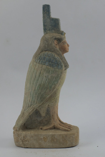 Old-fashioned BA-Bird with the Feather - god of pharaoh's soul