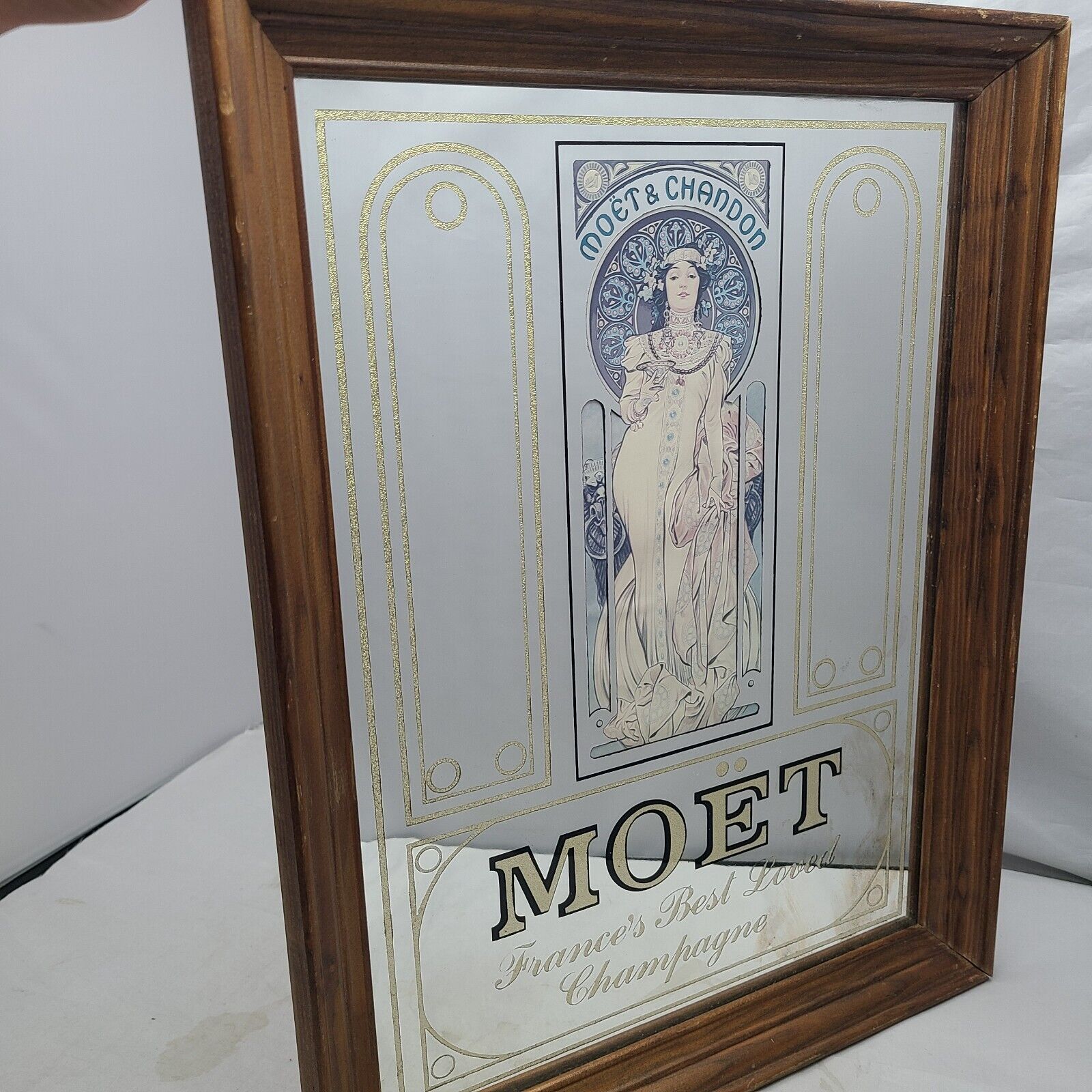 Vintage Moet & Chandon Champagne Mirror Advertising 18\