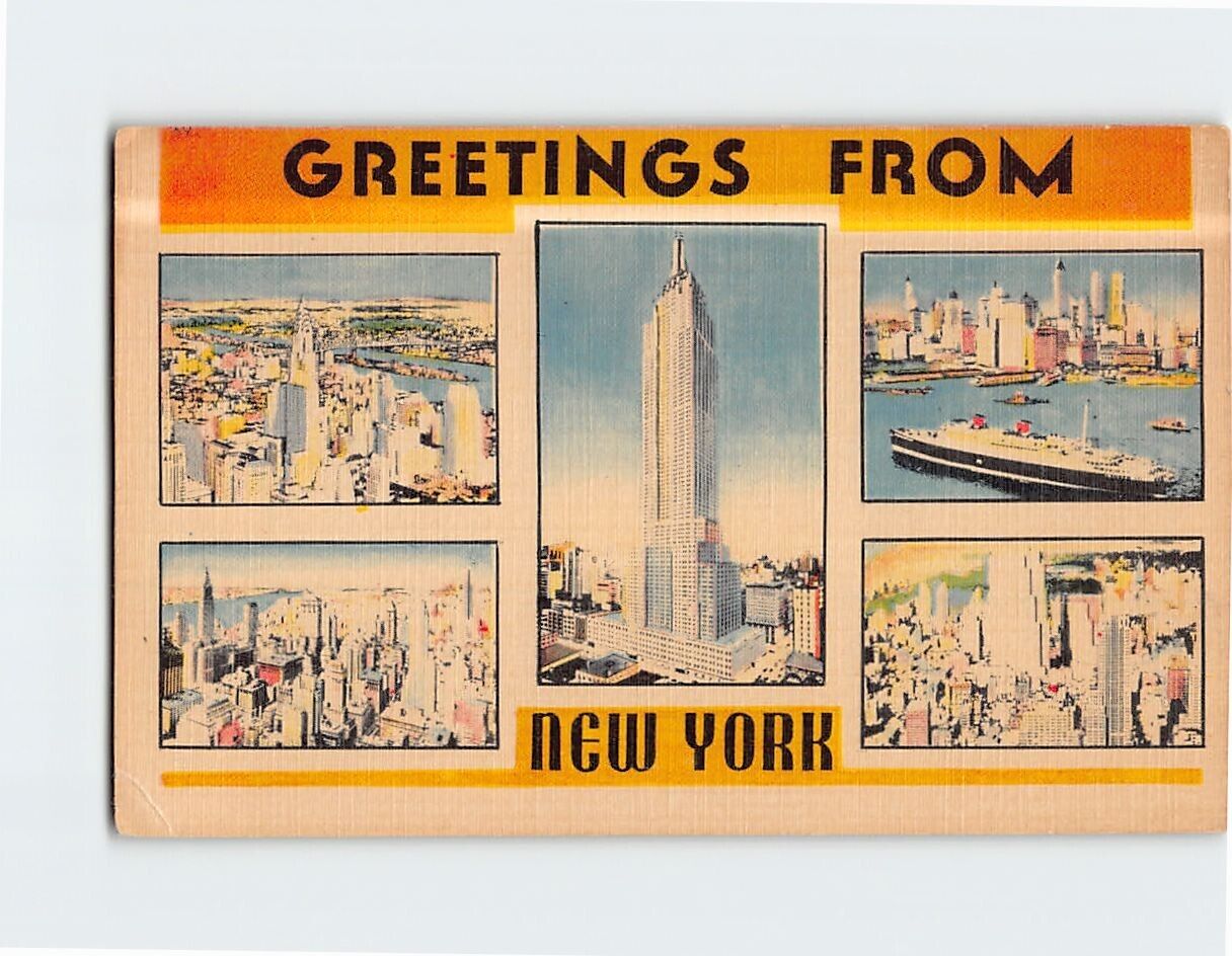 Postcard Greetings from New York City New York USA