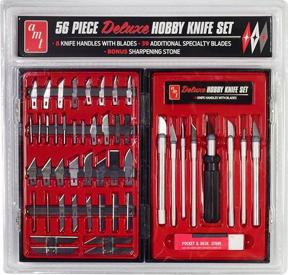 56 Piece Deluxe Hobby Knife Set (Skill 3) For Model Kits By AMT