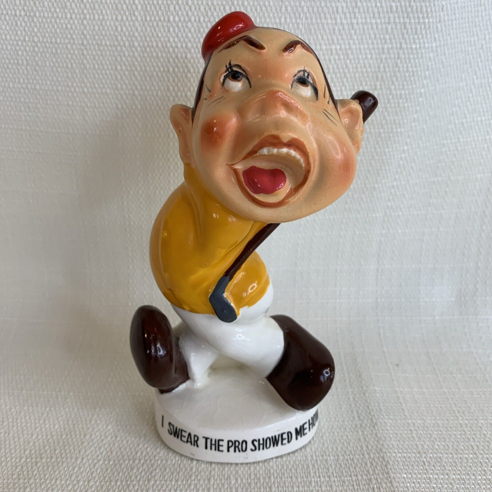 Perfect Sports Ceramic Golfer Figurine 2914-Y  c1959 Golf Funny Vintage