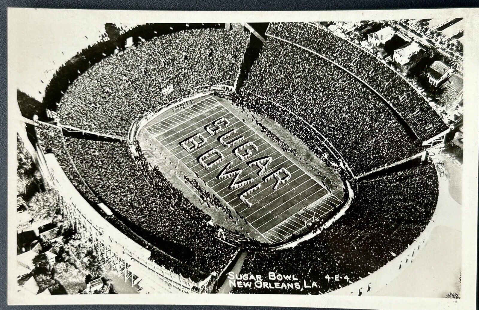 Tulane Stadium Sugar Bowl College Football. New Orleans Real Photo Postcard RPPC
