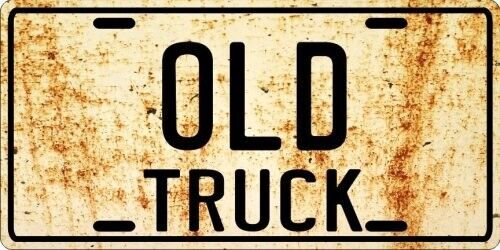 OLD Antique, Work or Old Truck - Weathered License plate 