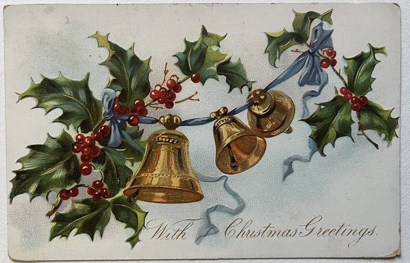 Antique Christmas Greetings Tuck Antique Postcard c1907