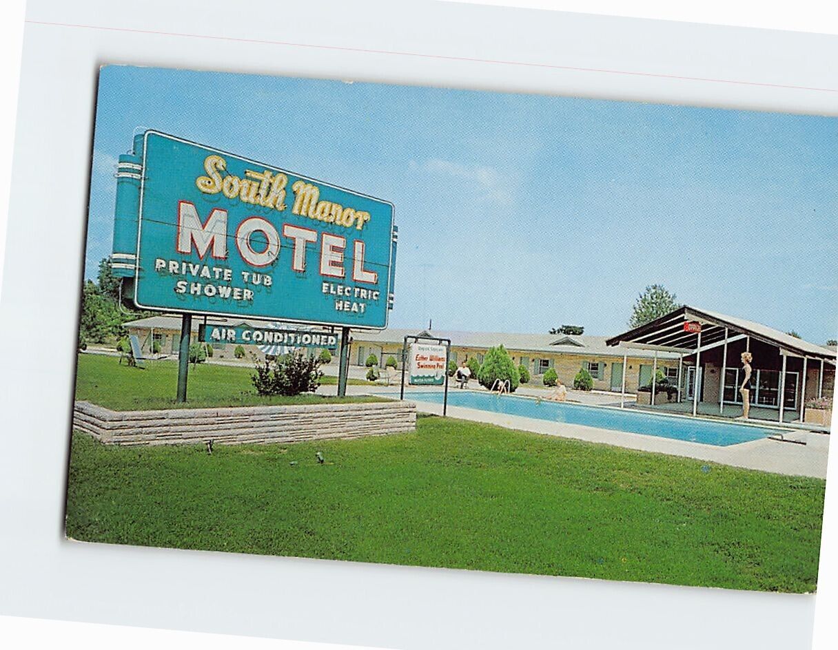 Postcard South Manor Motel Georgia USA