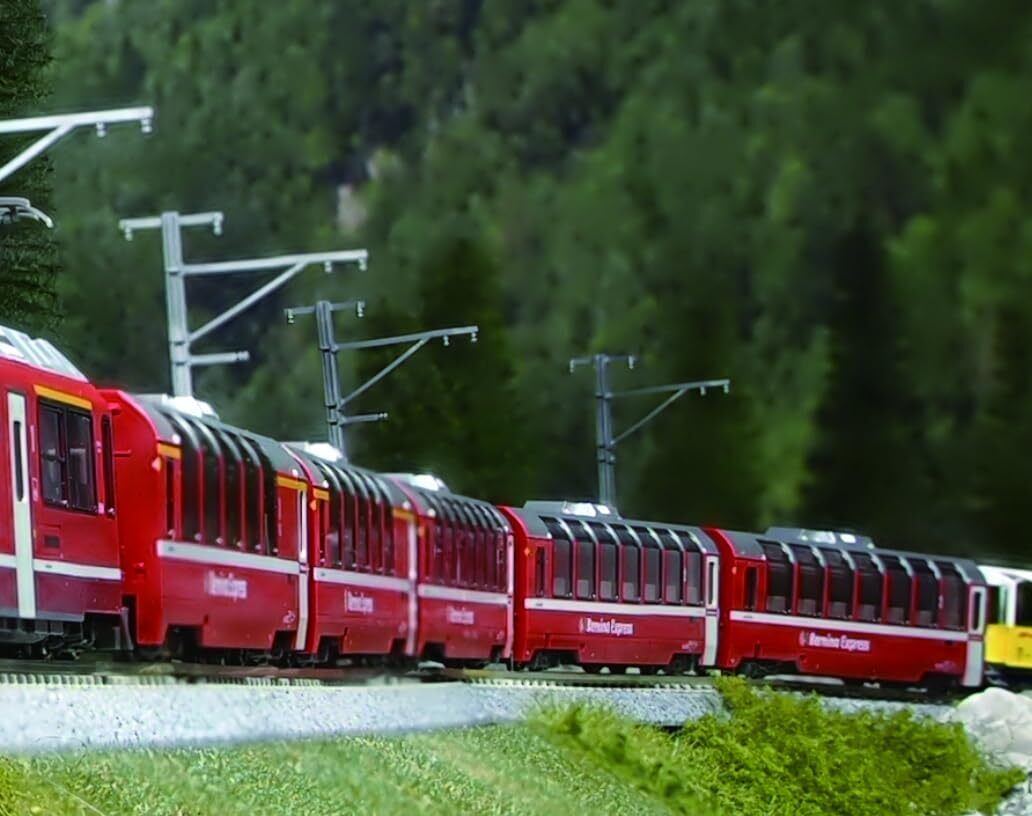 Kato N Gauge Rhaetian Railway Bernina Express New Logo Basic Set 10-1655
