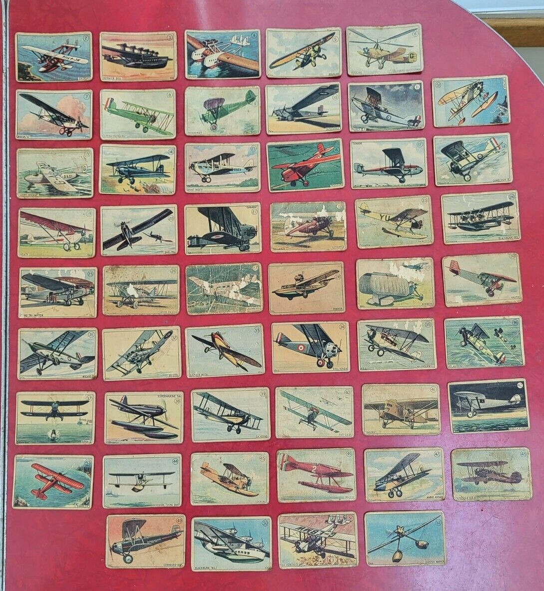 1929 V88 William Paterson Candy AVIATION SERIES Near Complete Set 51 Of 52 Cards