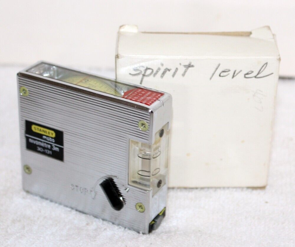 Rare Stanley Spirit Level NIVOMETRE n131 Triple Meter 10' Tape Measure