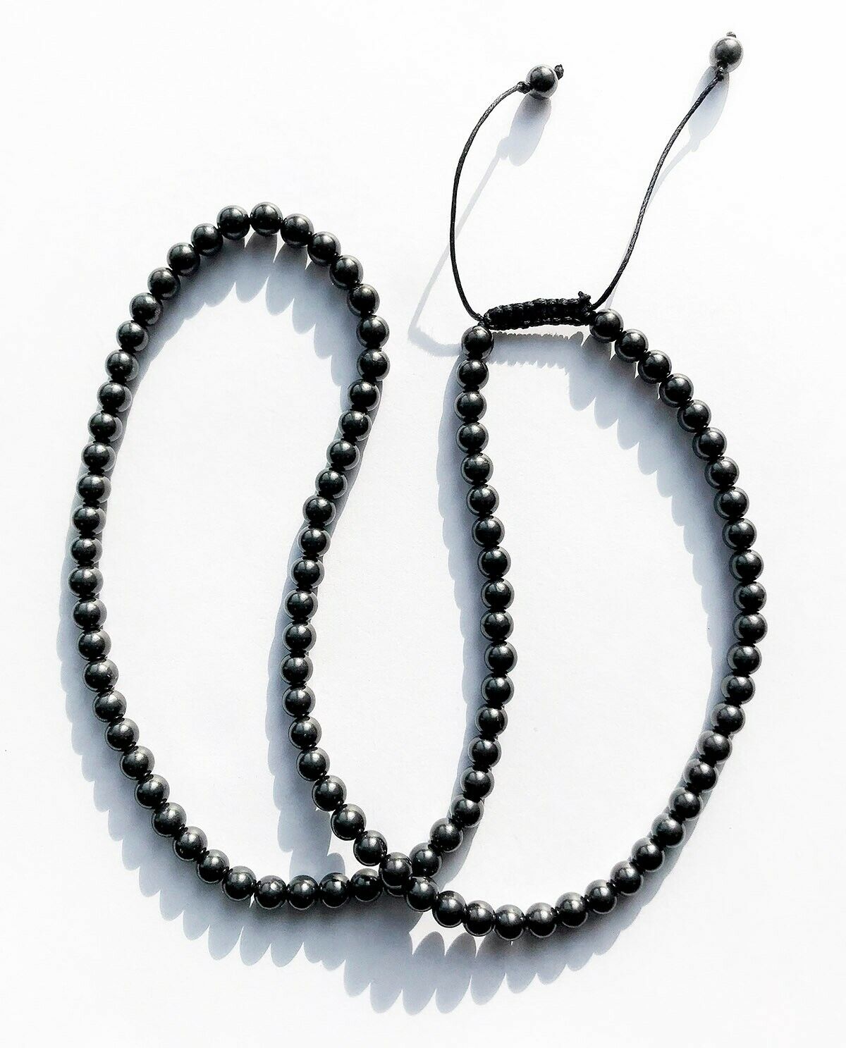 Shungite Necklace Polar lights 100 beads Oriental lock EMF protection 33.46\