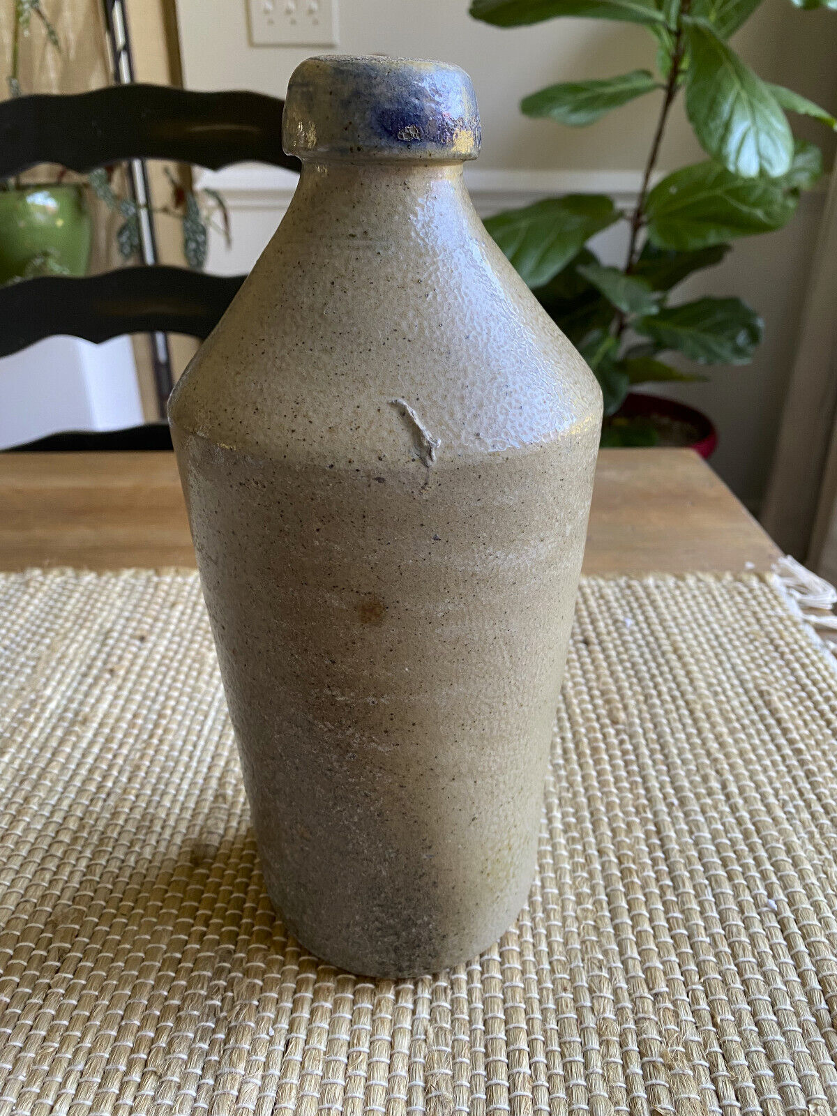 Unmarked 1800's Stoneware Beer Bottle