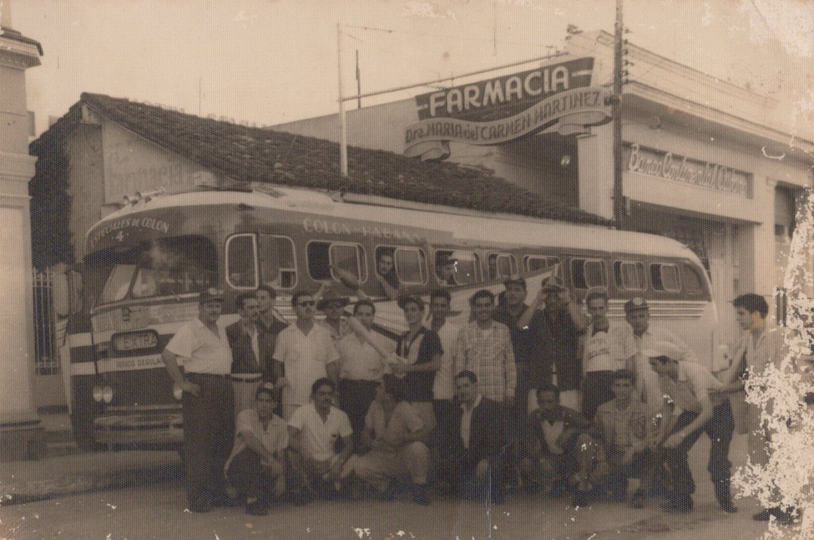 1950s CUBA CUBAN BUS EMPLOYEES CREW COLON-HAVANA ROUTE ORIGINAL PHOTO 151