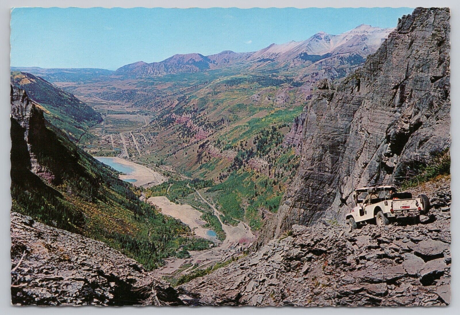 Postcard Approaching Telluride Colorado Off-roading c1972 Jeep