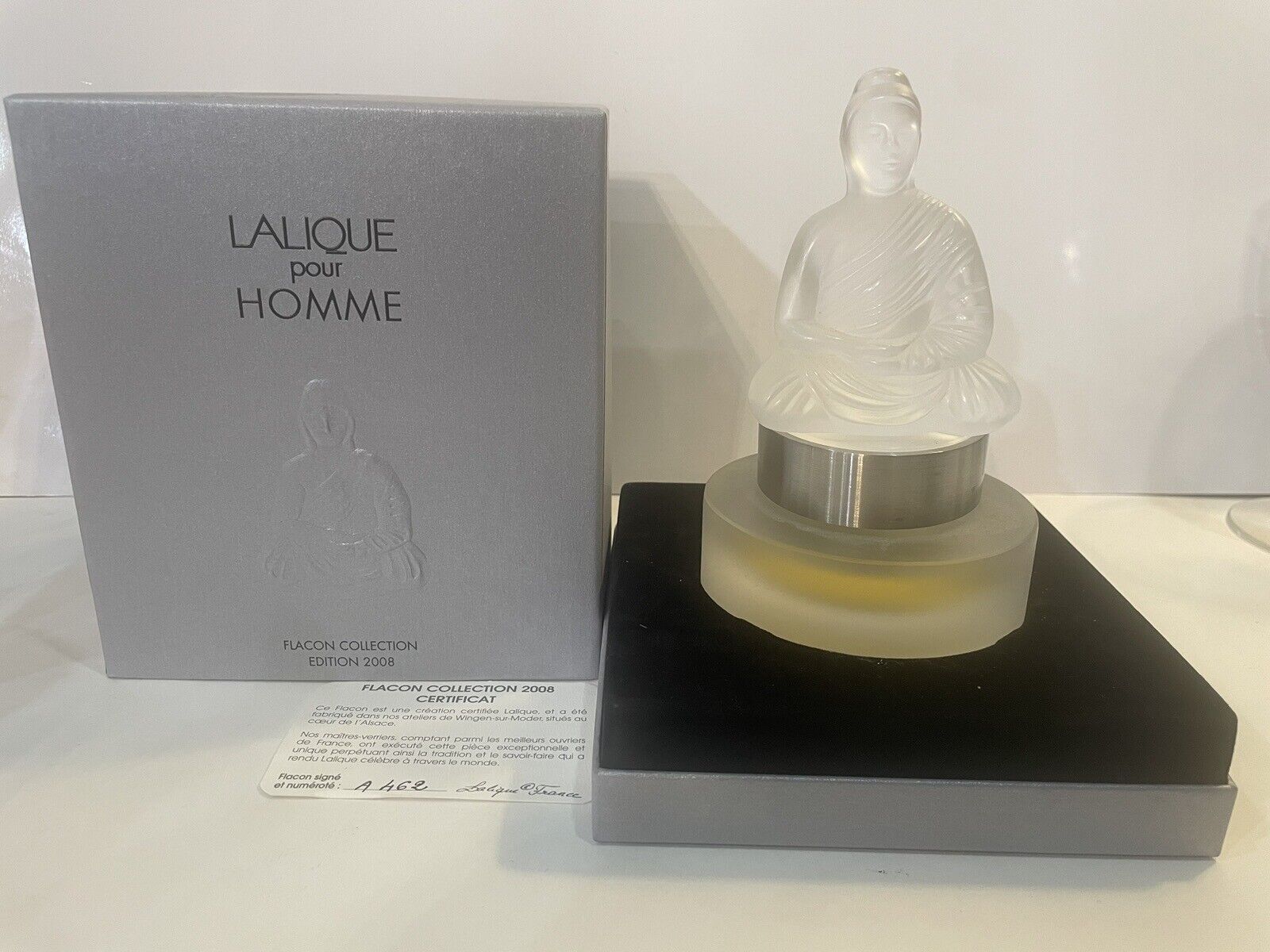 Lalique Pour Homme Limited Edition 2008 Perfume Bottle Bouddha MINT In Box