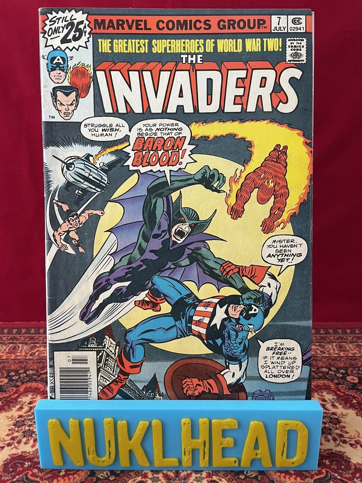The Invaders #7 Marvel 1976 1st App. Baron Blood and Union Jack Newsstand