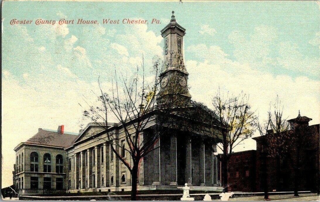 1912. WEST CHESTER, PA. COURT HOUSE. POSTCARD. HH11