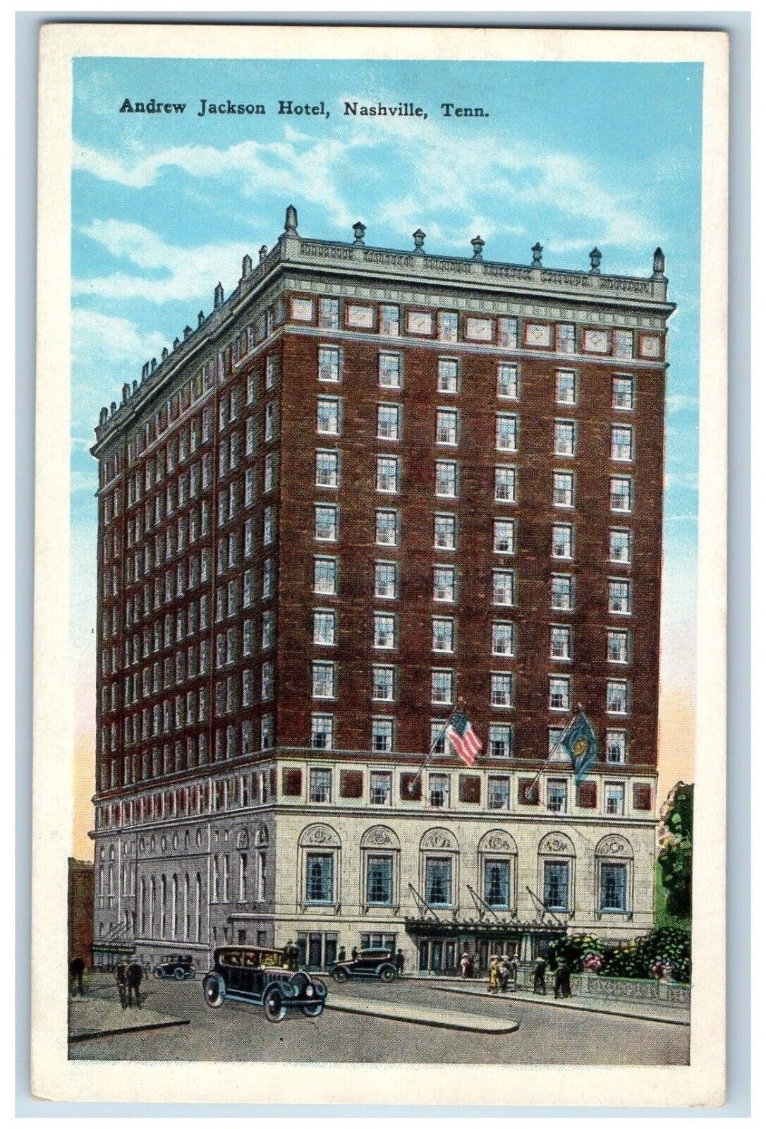 Nashville Tennessee TN Postcard Andrew Jackson Hotel Building c1910\'s Antique