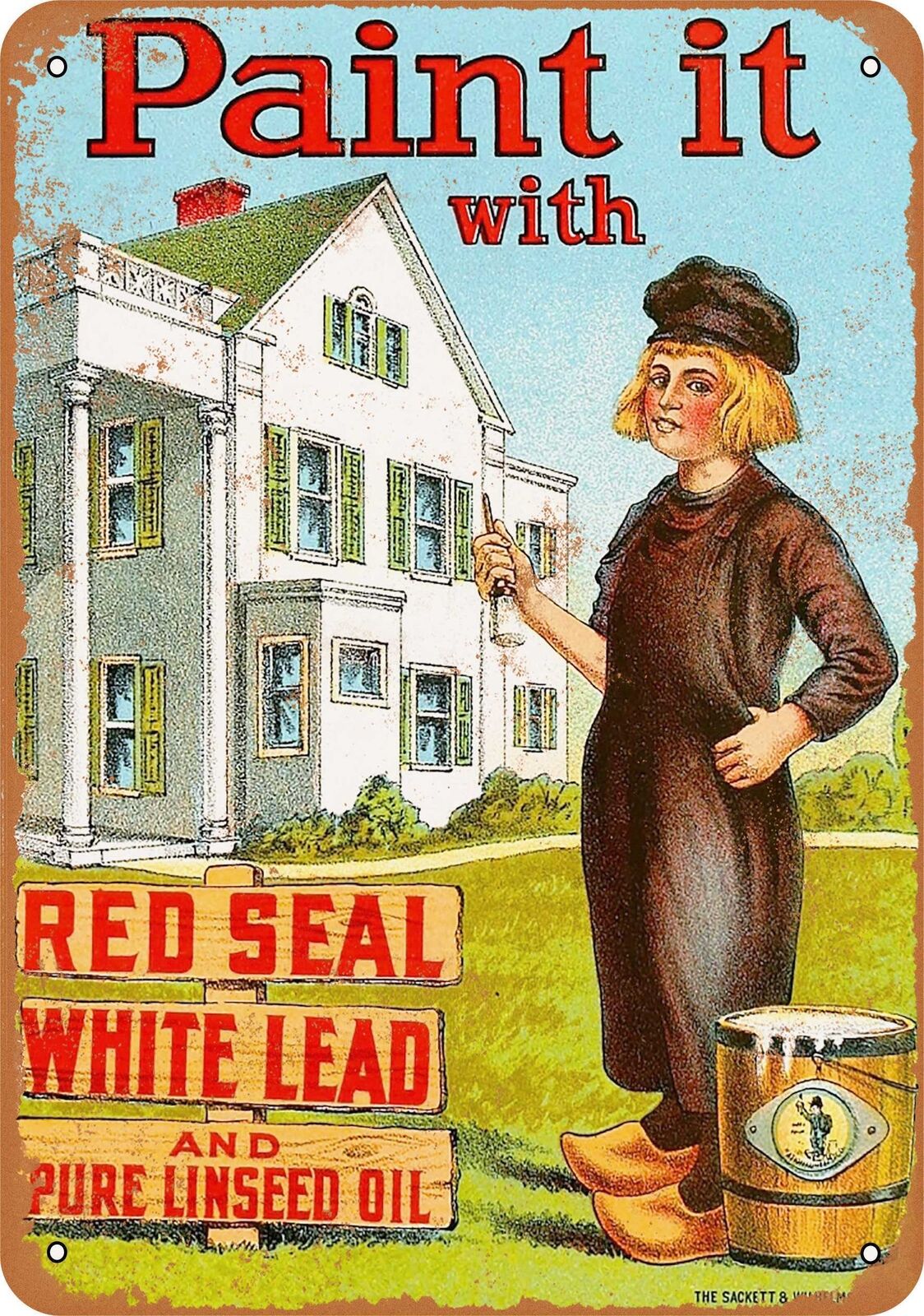 Metal Sign - 1940 Dutch Boy White Lead Paint - Vintage Look Reproduction