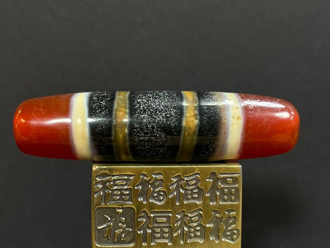Tibetan Nepalese Himalayan Ancient agate Old Dzi Talisman  Eye Beads Amulet