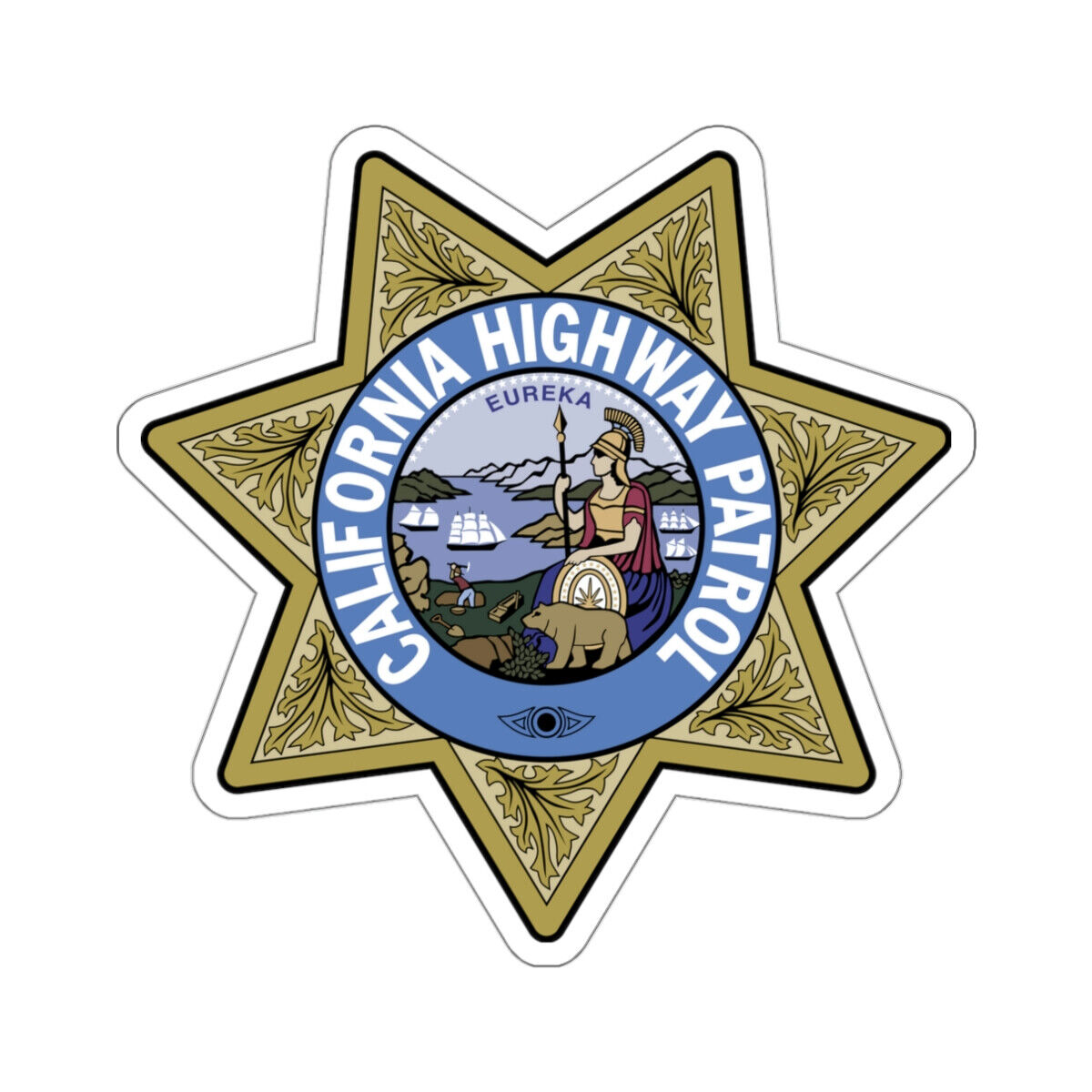 California Highway Patrol 2 STICKER Vinyl Die-Cut Decal