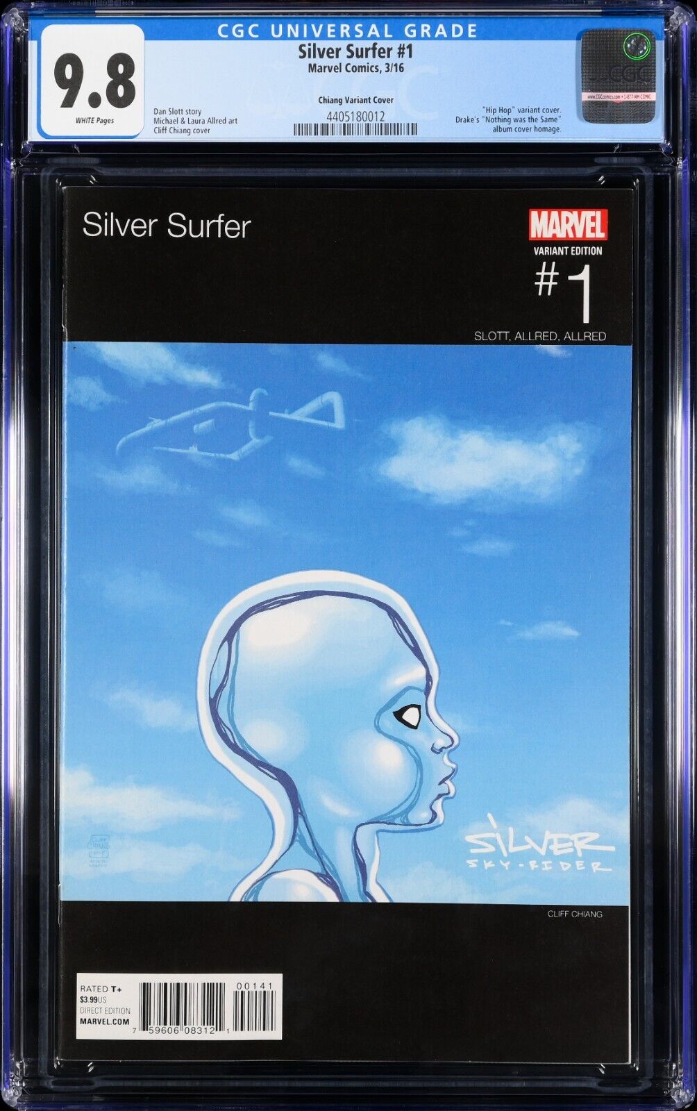 Silver Surfer #1 CGC 9.8 Marvel Comics 2016 Chiang Hip-Hop Var Cover Dan Slott