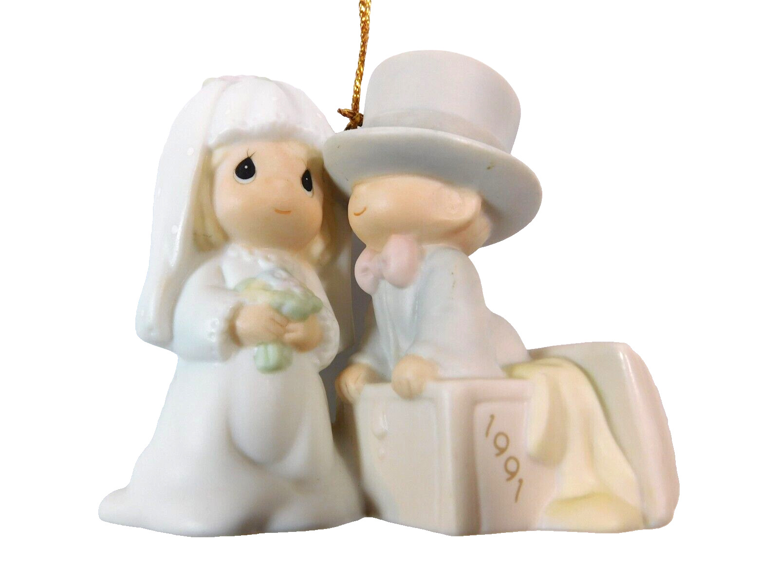 Vintage Enesco Wedding Ornament ~Our First Christmas Together 1991 S.J. Butcher