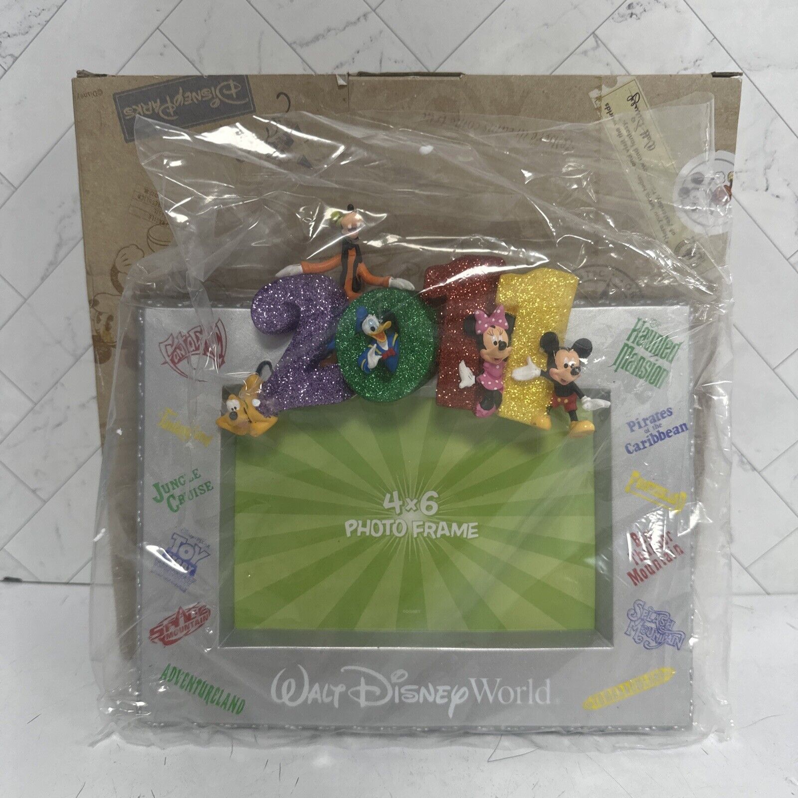 Authentic DISNEY Parks 2011 Character Attraction Picture Frame New In Box
