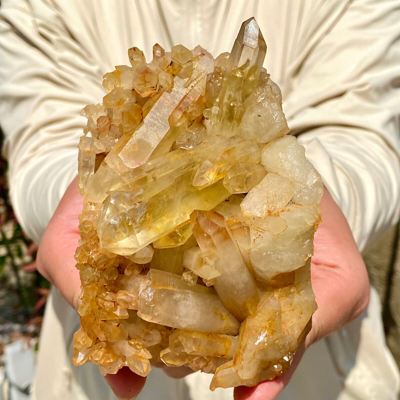 1.1LB  Natural Citrine cluster mineral specimen quartz crystal healing