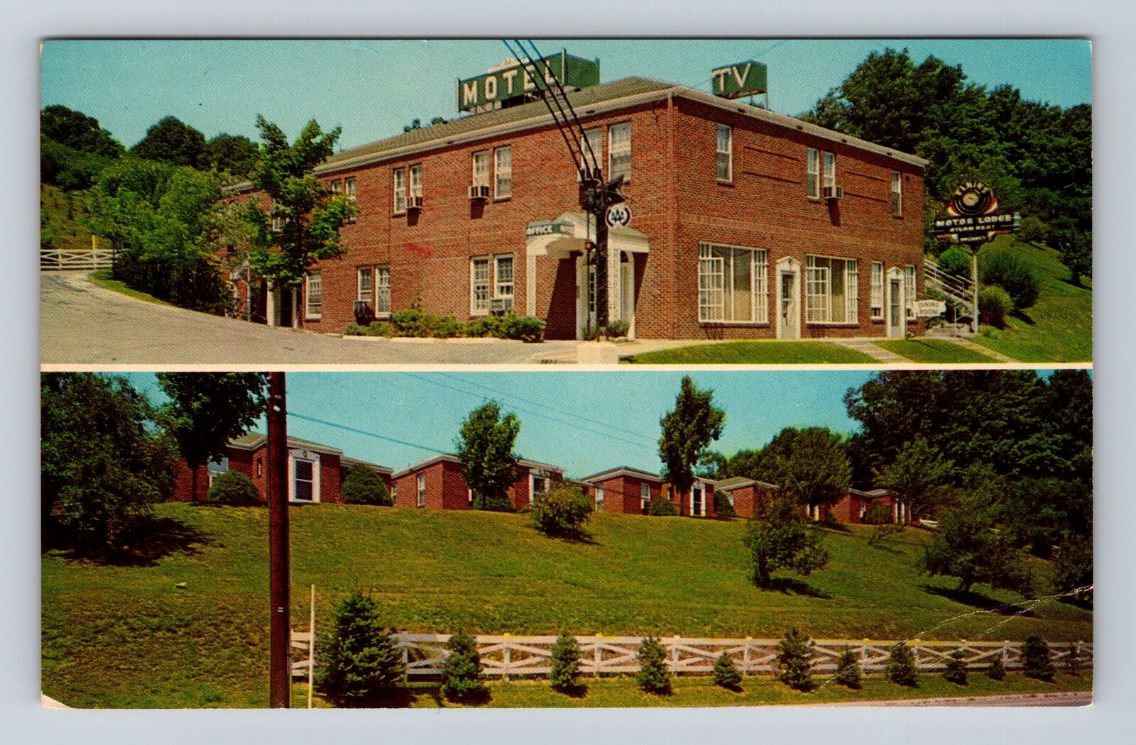 Elkins WV-West Virginia, Elkins Motor Lodge, Rt. 4, Advertising Vintage Postcard