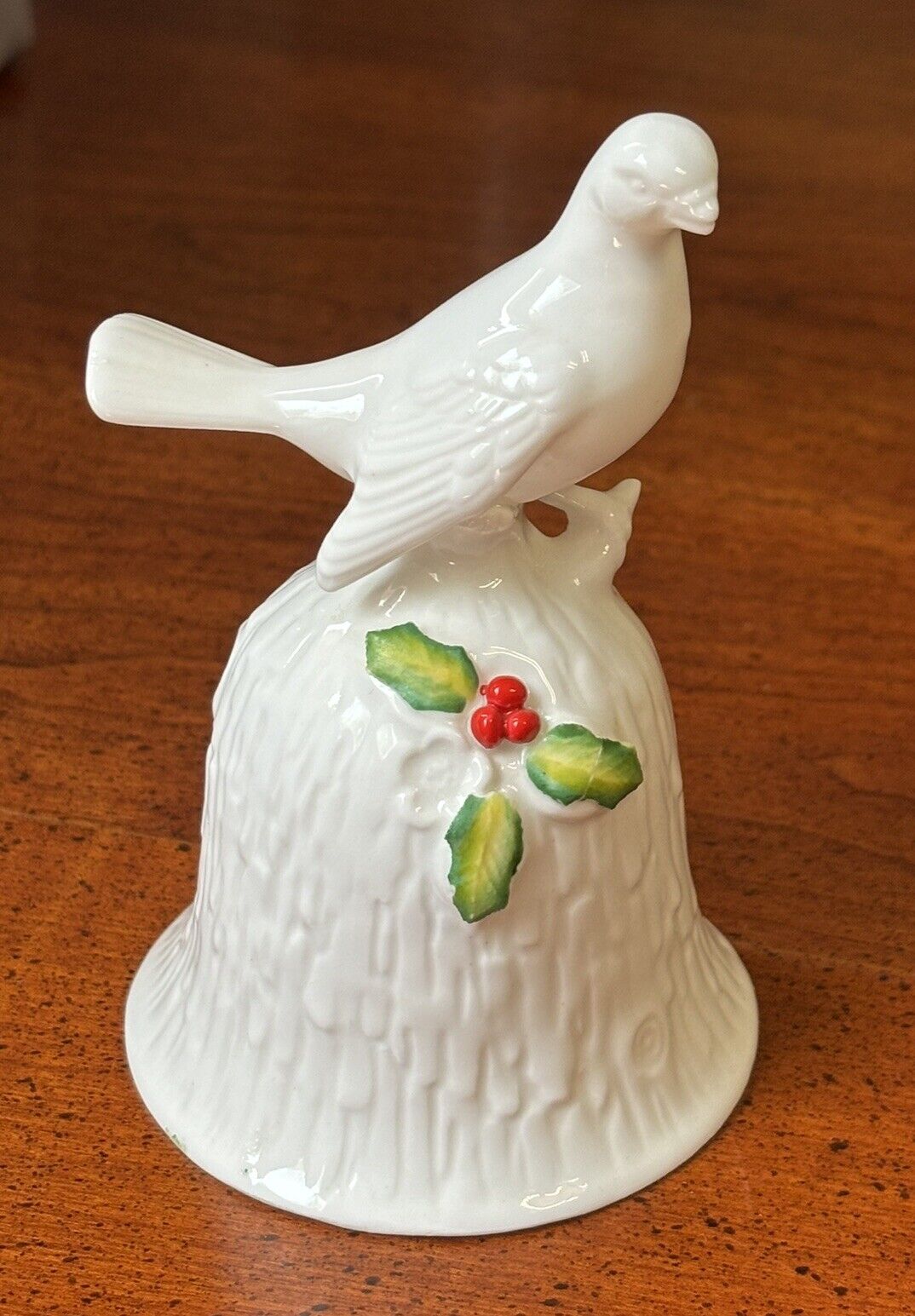 Porcelain Bird On  Bell - 4.5\