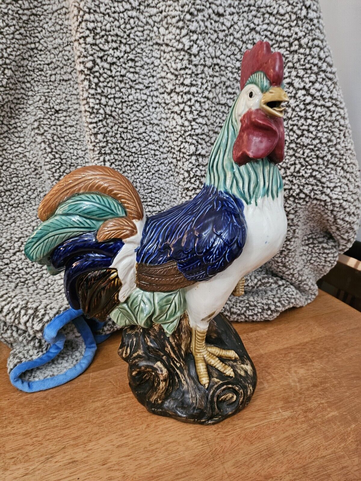 Three Hands Corp Large Ceramic Rooster 17” Tall Excellent Condition No Flaws