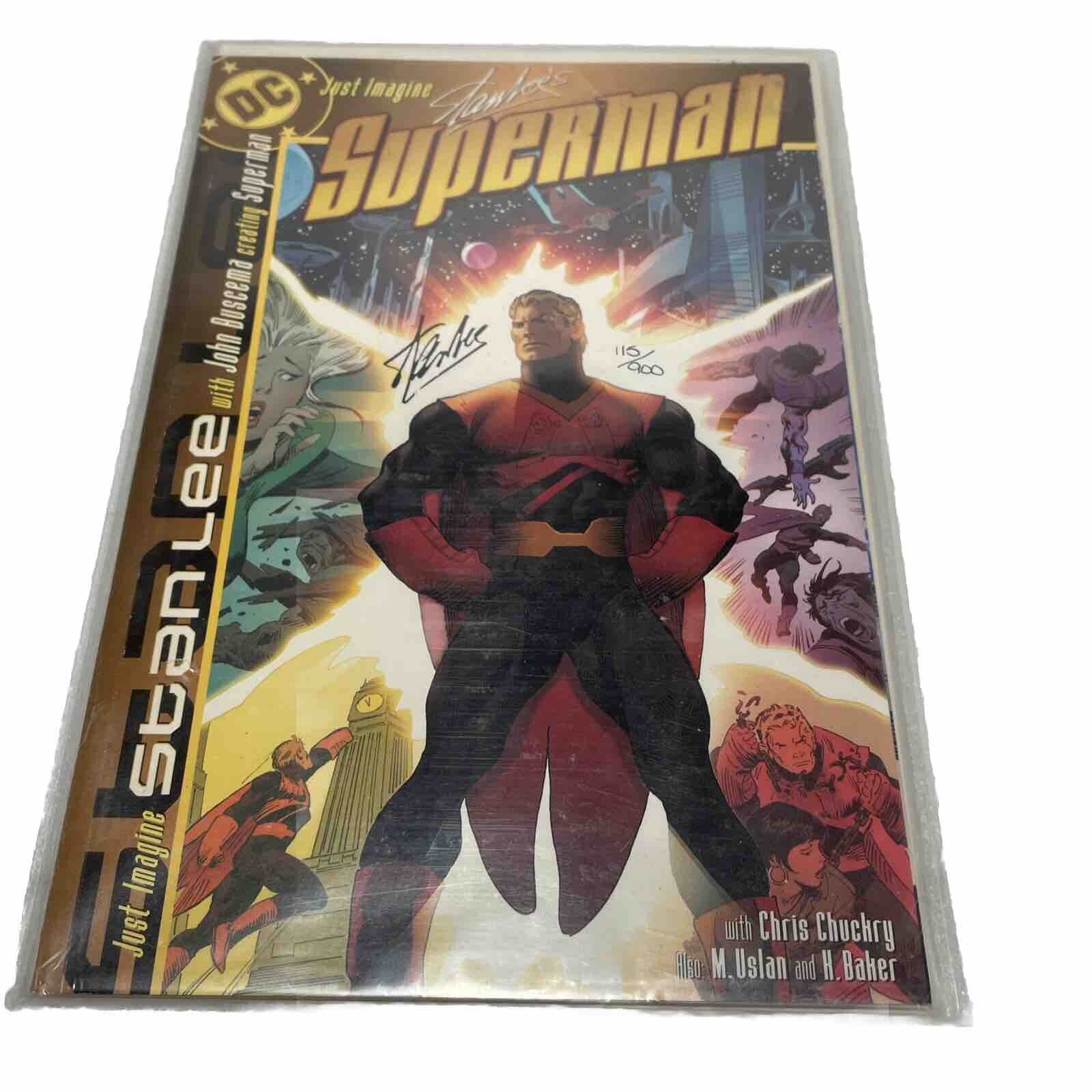Just Imagine Stan Lee\'s Superman Autographed by Stan Lee Cert. Of Auth. 115/900