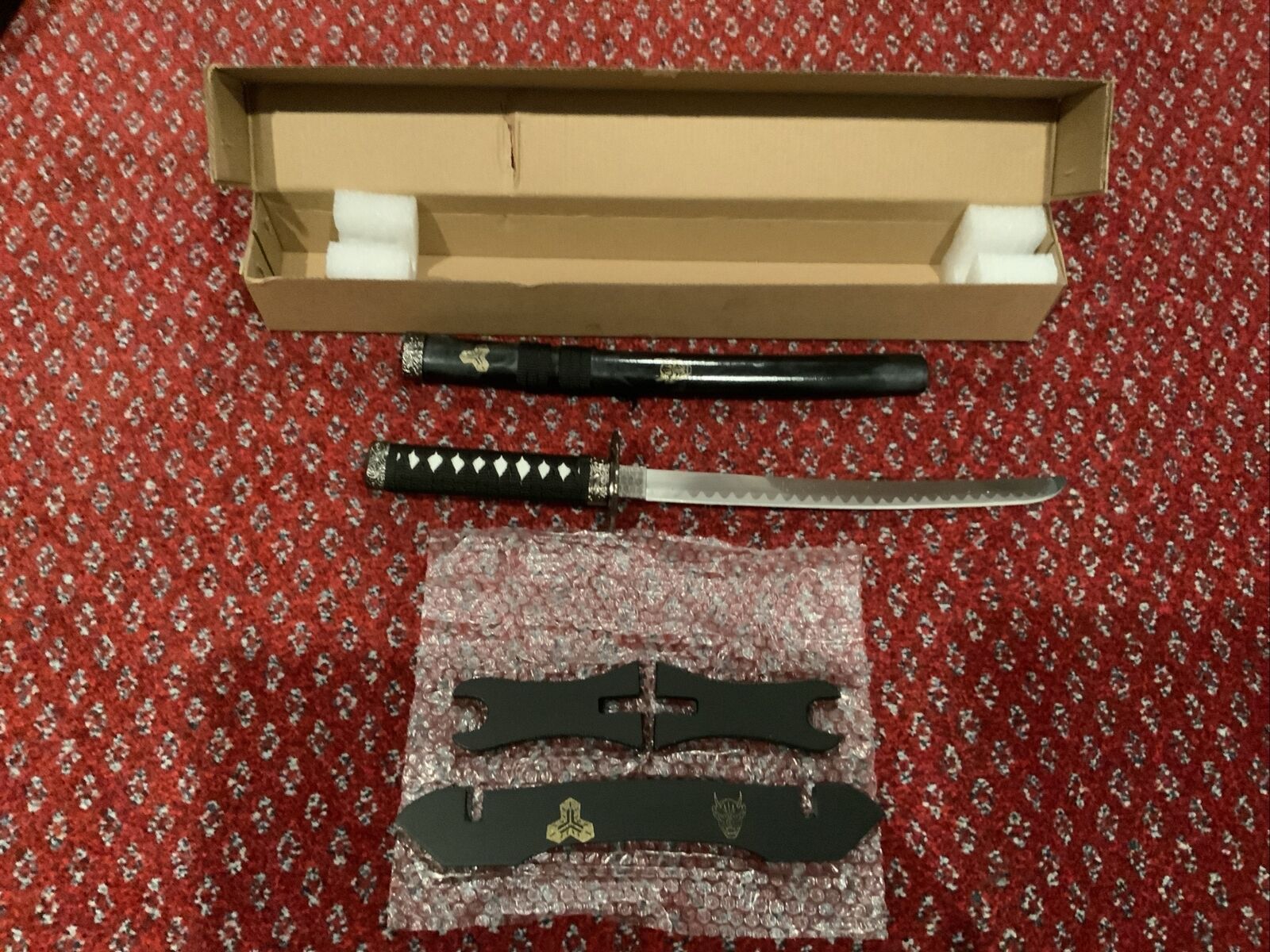 Mini MOSHIRO Kill Bill Japanese Samurai Sword Letter Opener Katana Knife w Stand