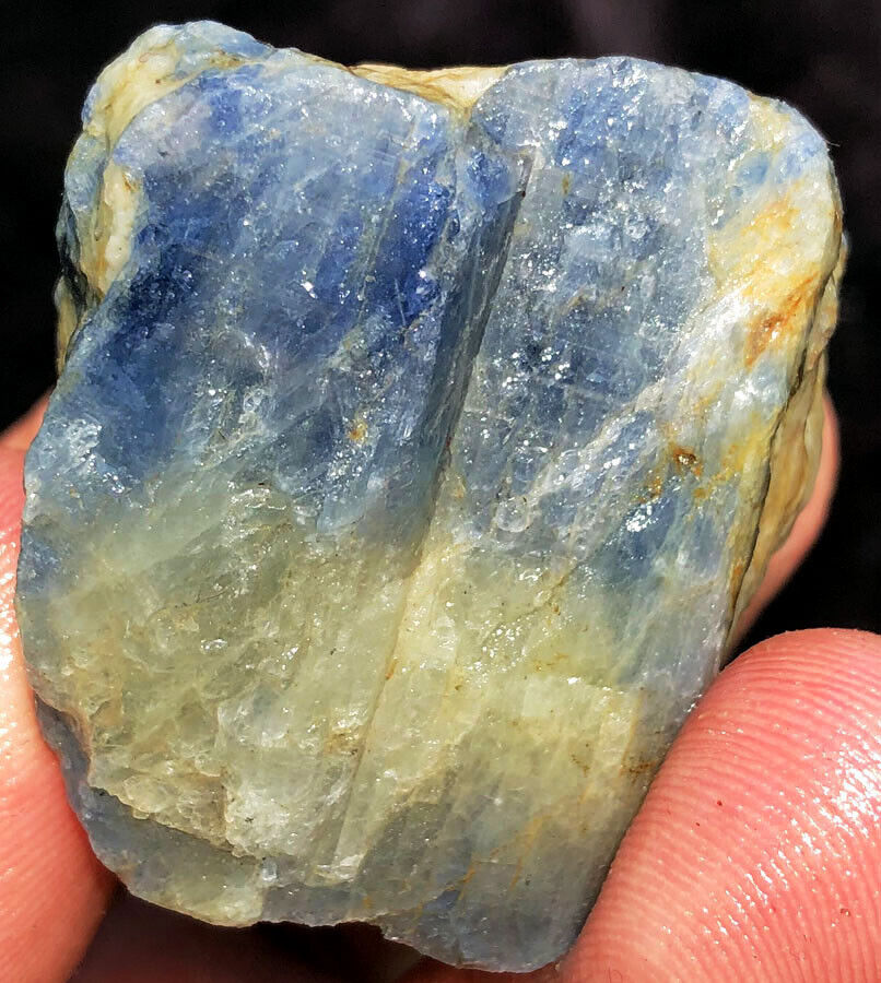 83.2g TOP Natural Blue Corundum Ruby Crystal Rough Mineral Specimen ie0896