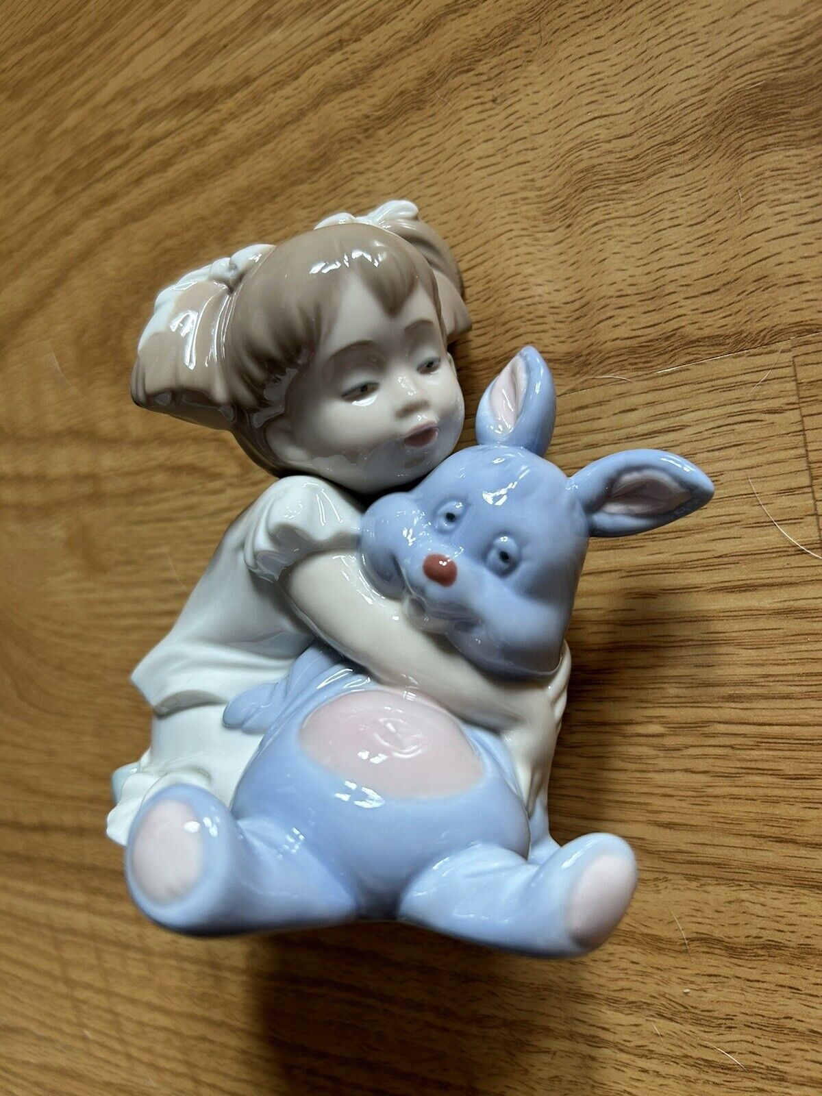 NAO Lladro Figurine Girl Hugging Bunny “I Love You So Much” #1263 New With Box